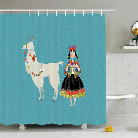 Rideau de douche lama - Pérou