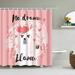 Rideau de douche lama - No Drama Llama