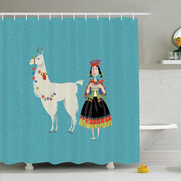 Rideau de douche lama - Pérou